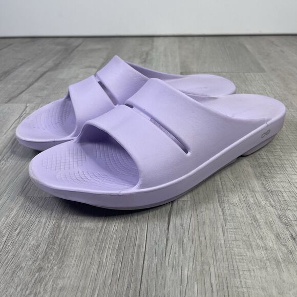 Oofos Ooahh Lavender Purple Slide Sandals Recovery Men’s Size 14 Women’s 16 E - Picture 1 of 9